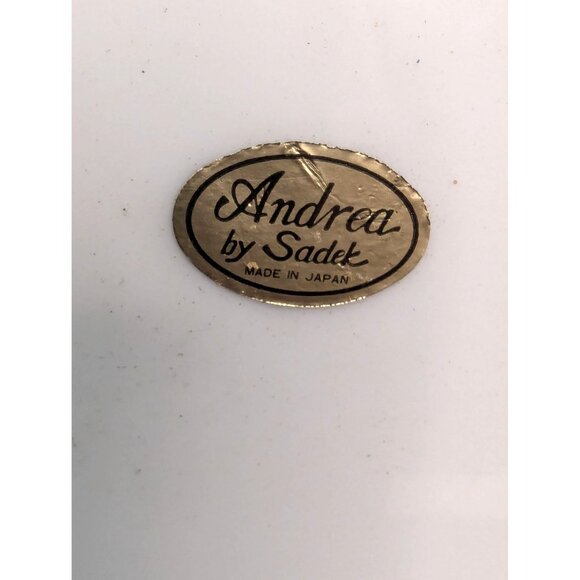 Andrea by Sandek Blue and Red Floral Gold Rimmed Salad Plate Decorative Plate - Picture 6 of 6